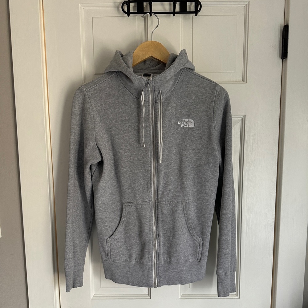 The North Face, gray, zip up hoodie, Size Small